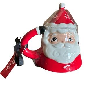 NWT Johanna Parker Santa Claus Mug with topper– Carnival Cottage by Magenta